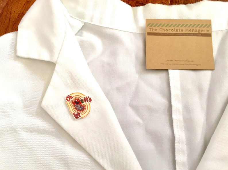 Handmade Lit Mitochondrion Pin Lapel Pin or Button or Brooch