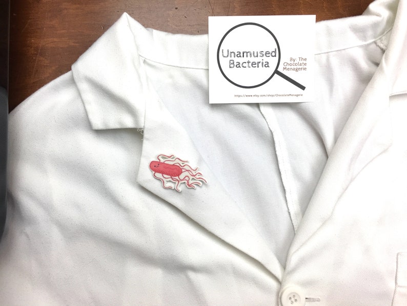 MADE-TO-ORDER Set of Unamused Bacteria Pins Lapel Pin or Button or Brooch