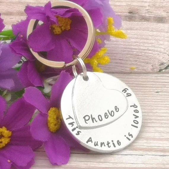personalised auntie keyring