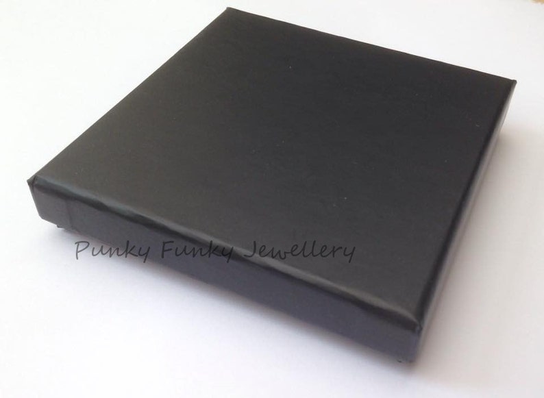 Black Jewellery Gift Box Box Lid & Foam Insert Etsy UK