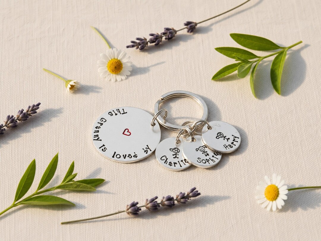 Key Rings Nanny This Nanny Belongs to Keyring | Personalised Family Stick Figure Gift ...