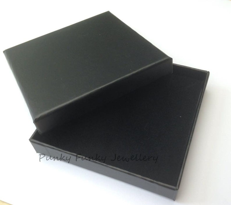 Black Jewellery Gift Box Box Lid & Foam Insert Etsy UK