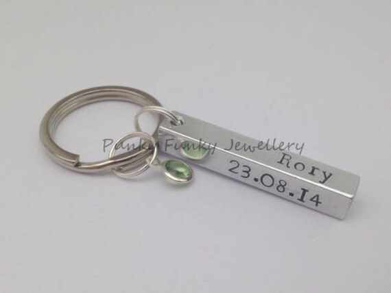 Ruairi Leather Keyring Birthday Name Optional Engraving