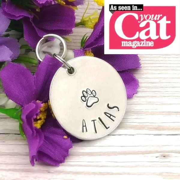 Pet ID Tag, Personalised Cat Tag, Metal Dog Name Tag, Double Sided Pet Tag, Custom Dog ID Tag, Puppy ID Tag, Bridle Tag, Name & Phone Number