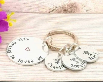 This Nanny Belongs To Keyring, Personalised Nanny Keyring Gift, From Kids, Mothers Day Gift, Mother's Day Keyring, Granny, Grandma, Birthday