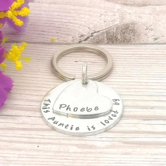 personalised auntie keyring