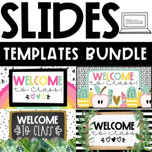 Google Slides and Powerpoint Templates Bundle Theme Variety - Etsy