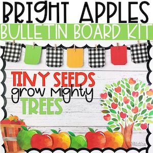Apple Back To School Bulletin Board Apple Tree Classroom Door Decor Fall Bulletin Board Ideas Apple Unit Decorations Bright Classroom Theme