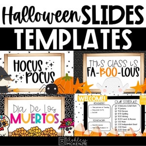 Halloween Google Slides and PowerPoint Templates, Fall Holiday Decor, Digital Classroom Resources, compatible with Google Slides ™