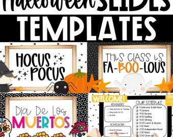 Halloween Google Slides and PowerPoint Templates October Daily Slides Digital Classroom Resources compatible with Google Slides ™