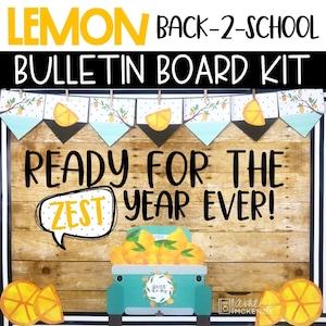 Lemon Back to School Bulletin Board or Classroom Door Decor, Easy and Modern Classroom Decorations