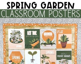 Spring Classroom Posters, Spring Garden Theme, Easy Seasonal Classroom Decorations