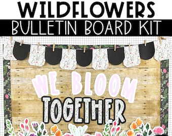 Wildflowers Back to School Bulletin Board Kit, Easy and Modern Classroom Decorations