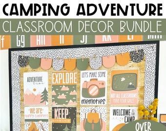 Camping Adventure Classroom Decor Bundle, Easy and Modern Classroom Decorations