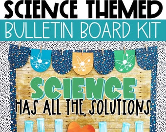 Science Themed Bulletin Board or Classroom Door Decor, Easy and Modern Classroom Subject Decorations