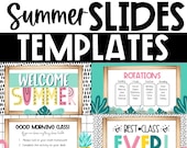 Summer Theme Google Slides and PowerPoint Templates, End of Year Resources, Digital Classroom Resources, compatible with Google Slides ™