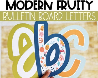 Bulletin Board Letters (Printable): Blue and Orange  Bulletin board letters,  Bulletin boards, Classroom posters