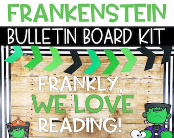 Halloween Frankenstein Bulletin Board or Classroom Door Decor, Easy Autumn Classroom Decorations