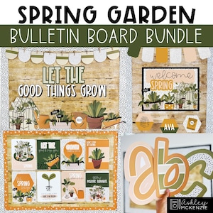 Spring Classroom Decor Bundle, Spring Garden Theme, Easy Seasonal Classroom Decorations