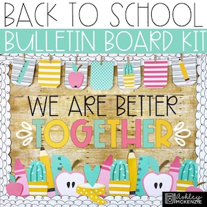 School Supplies Back To School Bulletin Board Bright Classroom Door Decor Best Year Ever Bulletin Board Decor Printable Teacher Resources