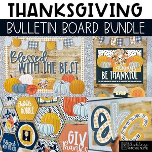 Thanksgiving-Klassenzimmer-Dekor, Bulletin Board Kit, Klassenzimmer-Poster, Türdekor, Bulletin Board-Buchstaben, einfache Herbst-Klassenzimmerdekoration