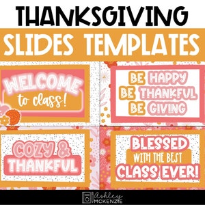 Cozy Thanksgiving Themed Google Slides and PowerPoint Templates, Holiday Decor, Digital Classroom Resources, compatible with Google Slides ™