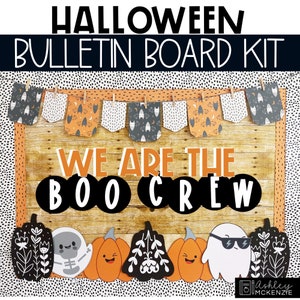 Kit de tableau d'affichage Halloween Boo Crew, décorations faciles pour la salle de classe des fêtes