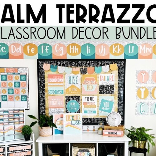Modern Calm Colors Classroom Decor Modern Calm Colors Etsy Australia