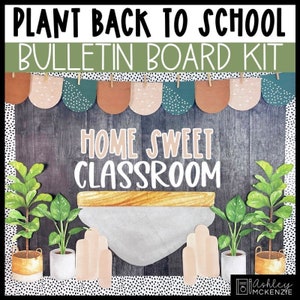 Plant Life Back to School Bulletin Board or Classroom Door Decor, Easy and Modern Classroom Decorations