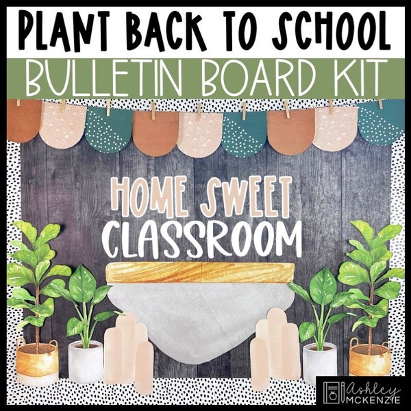 Plant Life Back to School Bulletin Board of klaslokaaldeurdecoratie, eenvoudige en moderne klaslokaaldecoratie