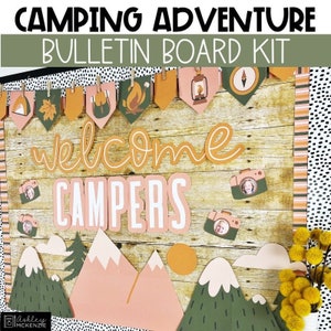 Camping Adventure Back to School Bulletin Board Kit Modern Elementary School Decorations Summer Camp Welcome Display