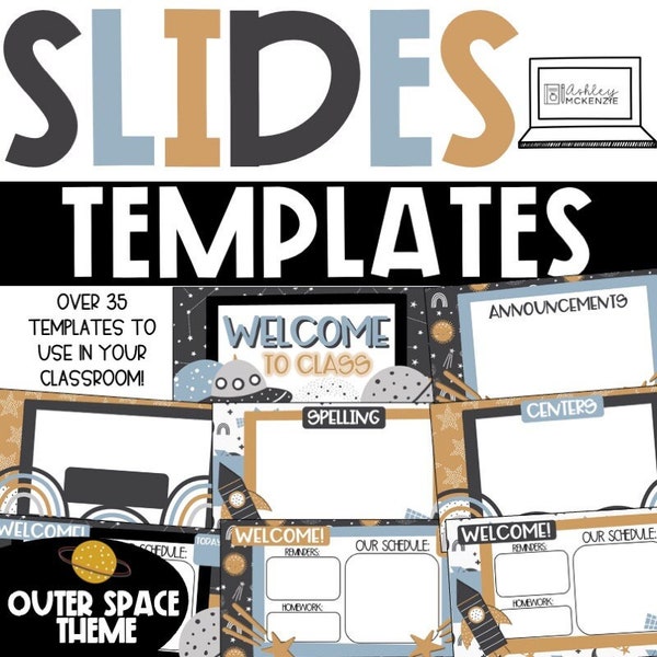 Outer Space Google Slides and PowerPoint Templates, Digital Classroom Resources, compatible with Google Slides ™