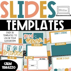 Calm Terrazzo Google Slides and PowerPoint Templates, Digital Classroom Resources, compatible with Google Slides ™