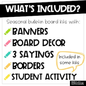 Bulletin Board Kits Bundle #6 Seasonal Classroom Decor for All Year ...