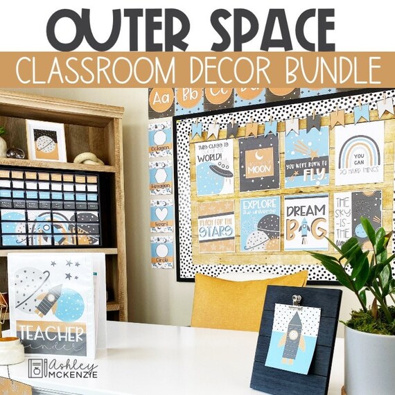Space Classroom Decor Bundle Easy and Modern Classroom Etsy