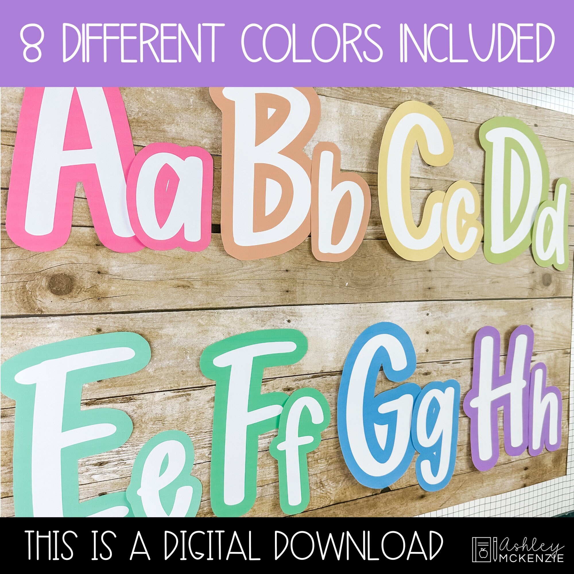 Instant Display Letter R Solid Bright Bulletin Board Letters With Punctuation and Numbers ...
