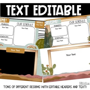 Boho Desert Slides and Powerpoint Templates, Calm Classroom Decor Theme ...