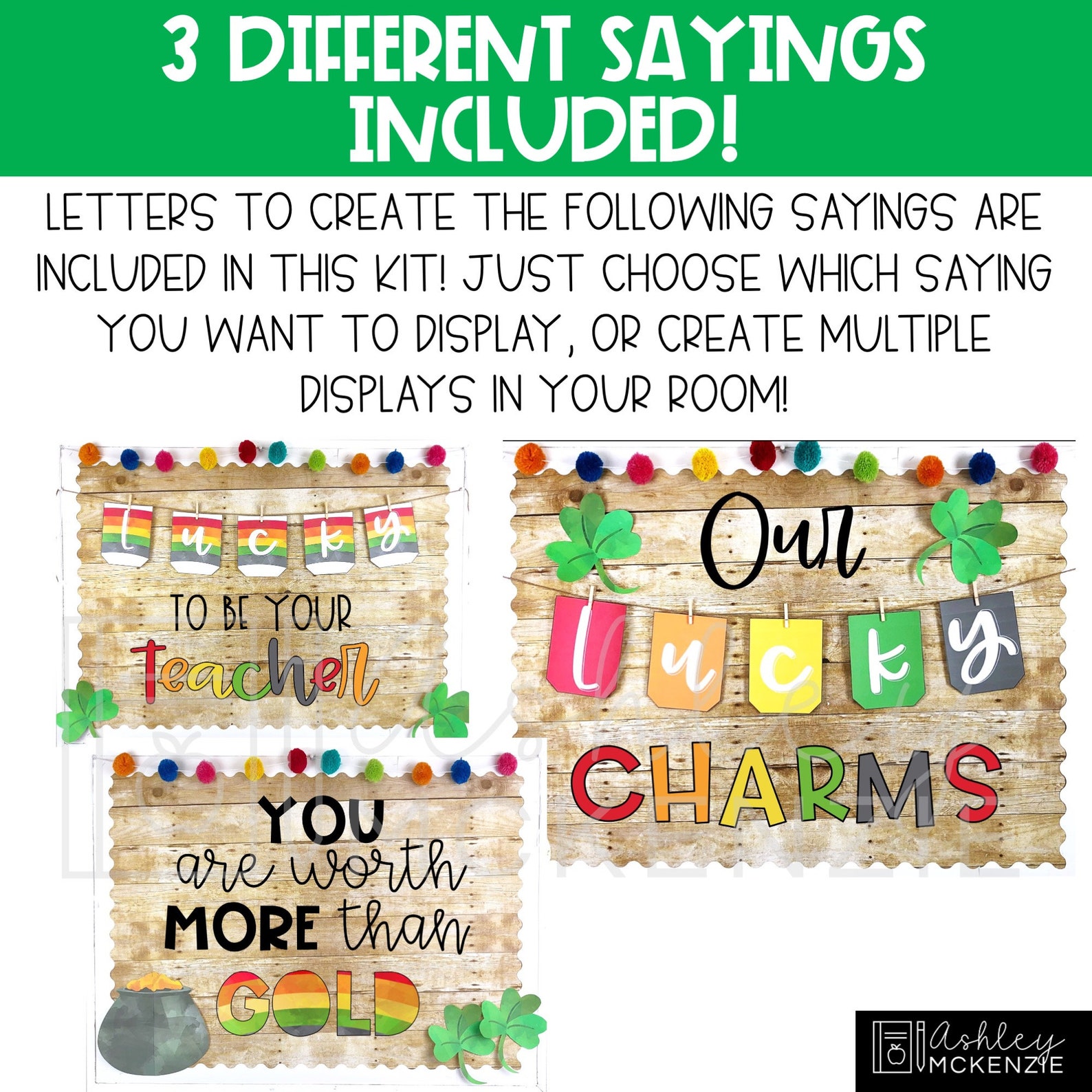 St. Patrick's Day Bulletin Board Ideas, March Door Decor, Rainbow Theme ...