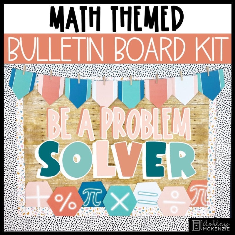Math Bulletin Board or Classroom Door Decor Kit Easy and Etsy UK