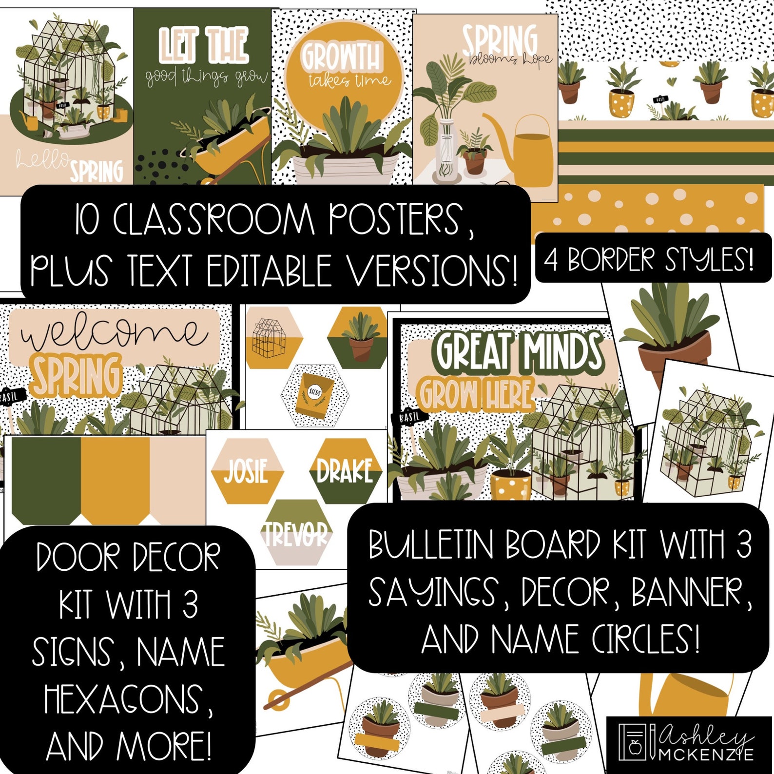 Spring Classroom Decor Bundle Spring Garden Theme Easy - Etsy