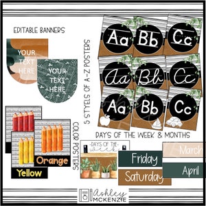 Boho Plants Classroom Decor Bundle Calm Classroom Decorations Back to ...