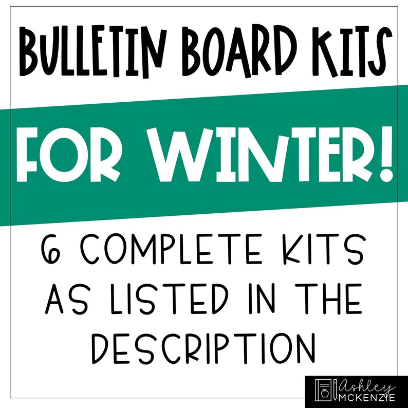 Winter Bulletin Board Kits Bundle Seasonal Classroom Decor Etsy