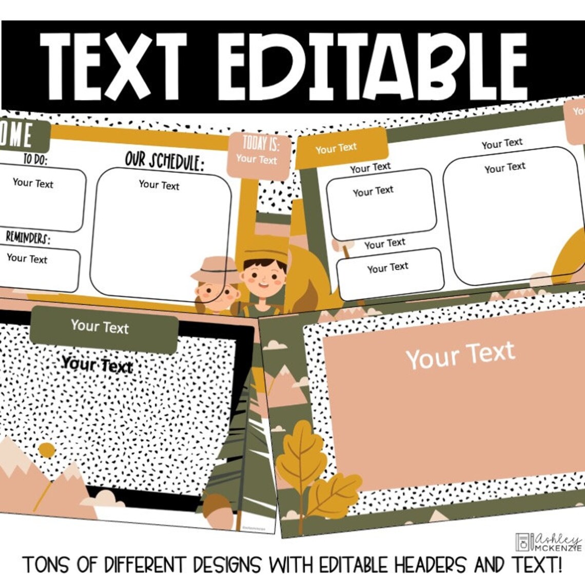 Camping Adventure Google Slides and Powerpoint Templates, Digital ...