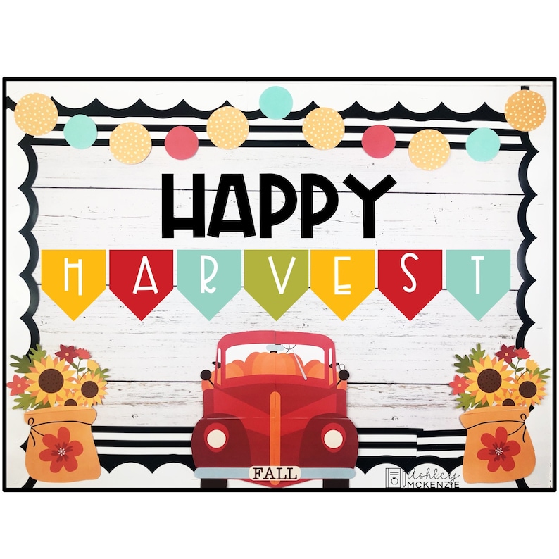 Fall Bulletin Board or Classroom Door Decor Red Truck Theme Etsy