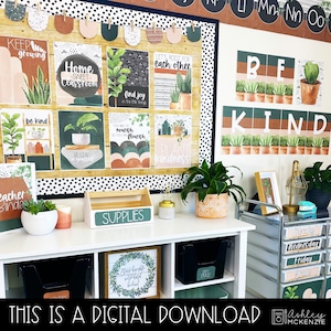 Boho Plants Classroom Decor Bundle Calm Classroom Decorations Back to ...