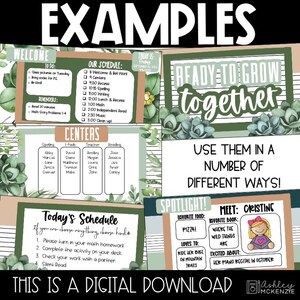 Modern Greenery Google Slides and Powerpoint Templates, Calm Class ...