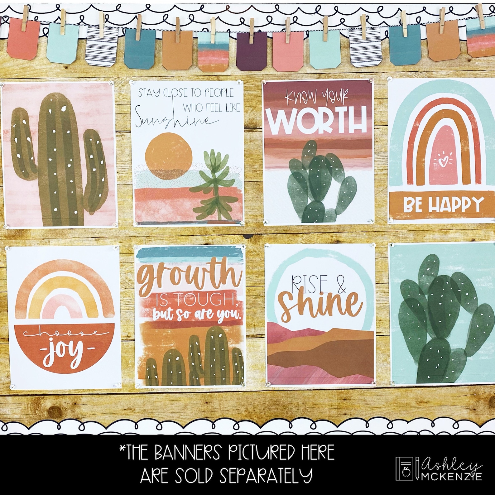 Boho desert classroom decor bulletin board kit classroom posters