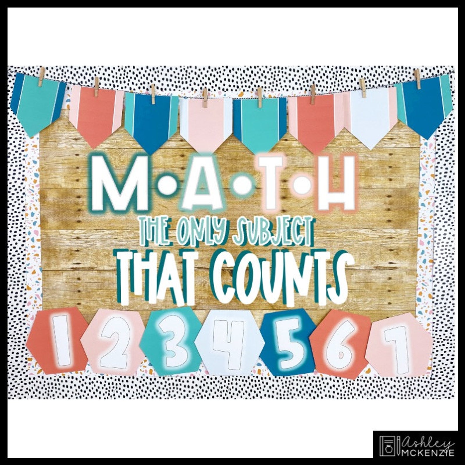 Math Bulletin Board or Classroom Door Decor Kit Easy and - Etsy