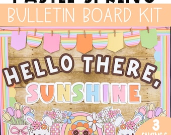Pastel Spring Bulletin Board April Door Decor Sunshine Bulletin Board Borders Pastel Classroom Decor Ideas