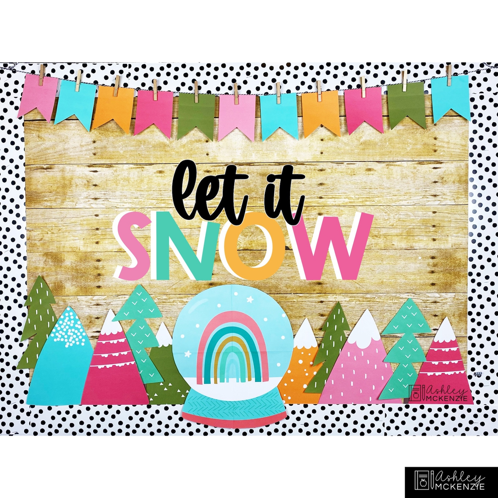 Winter Snow Globe Bulletin Board or Door Decor Easy Seasonal Etsy